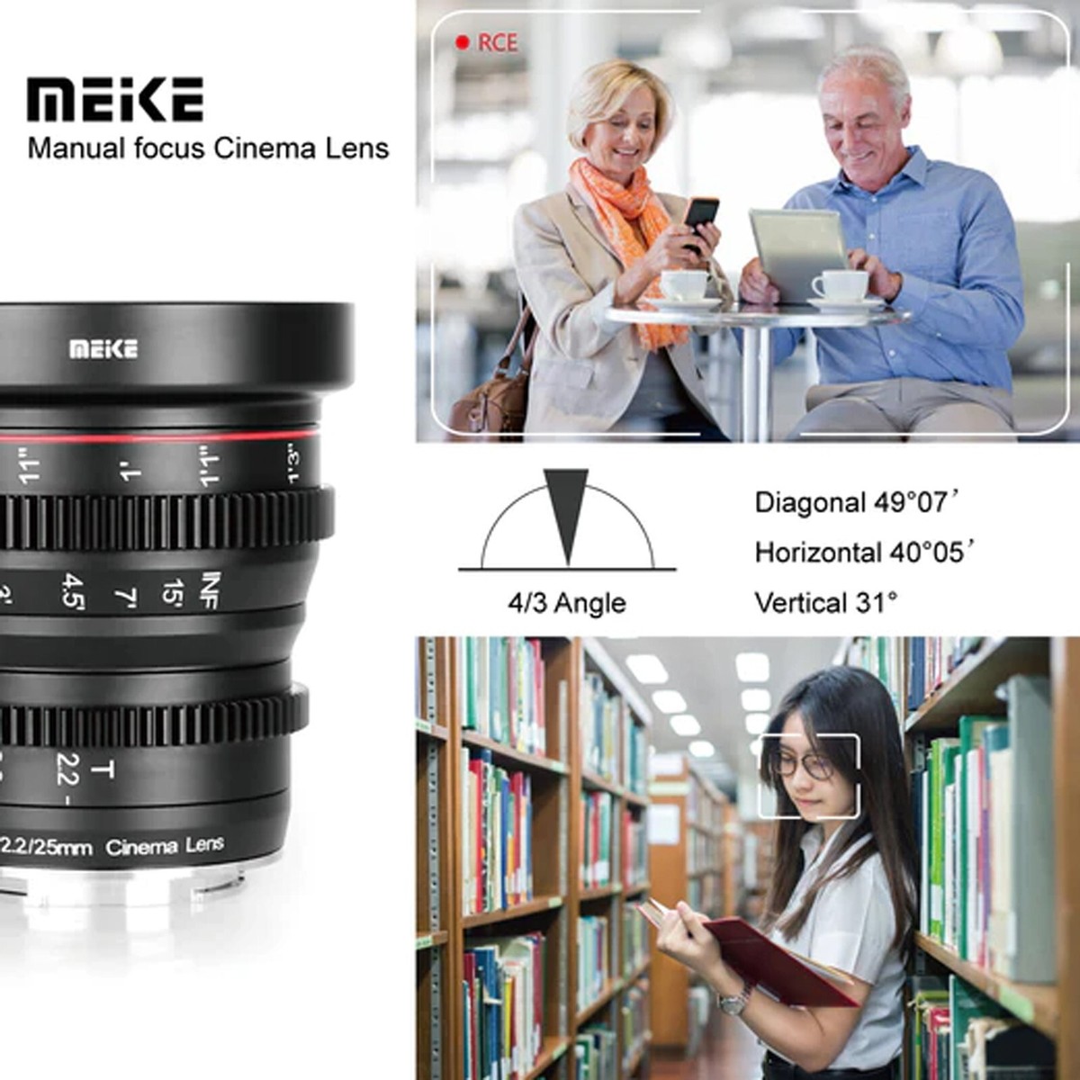 Meike 25mm T2.2 Large Aperture Manual Focus Prime Micro for Meike 25mm T2.2 Large Aperture Manual Focus Prime Micro for