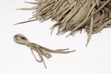 Beige Shoelaces One Pair 30  Casual Sneaker 5/16  Flat Woven Cotton Shoe Laces