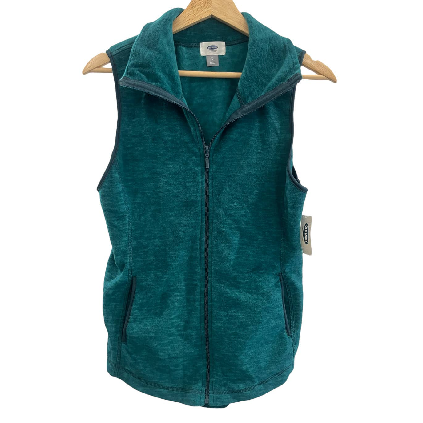 Old Navy Women's Blue Fleece Vest Zip Up Size SP 1258 eBay