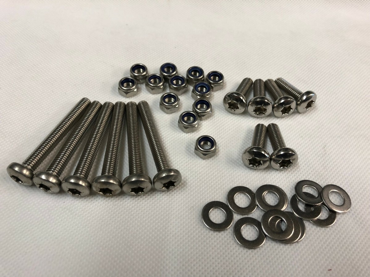 Top Fisso Toilette Coperchio Set Cerniera Espansione Bullone 8mm Argento Acciaio - Foto 3