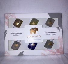 Ella Mila 6 Pieces Professional Nail Care Collection Soy Polish Remover New.