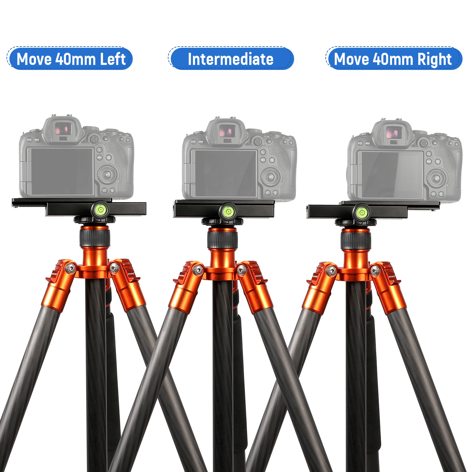 Neewer Quick Release Plate with Clamp Adapter Set, 120mm QR Plate with