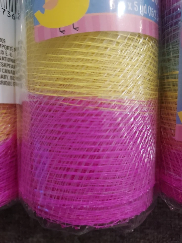 Crafter’s  Square Decorative Mesh Lot 6 inch wide x 5 yd Easter Theme Qty. 8 - Image 4 of 4