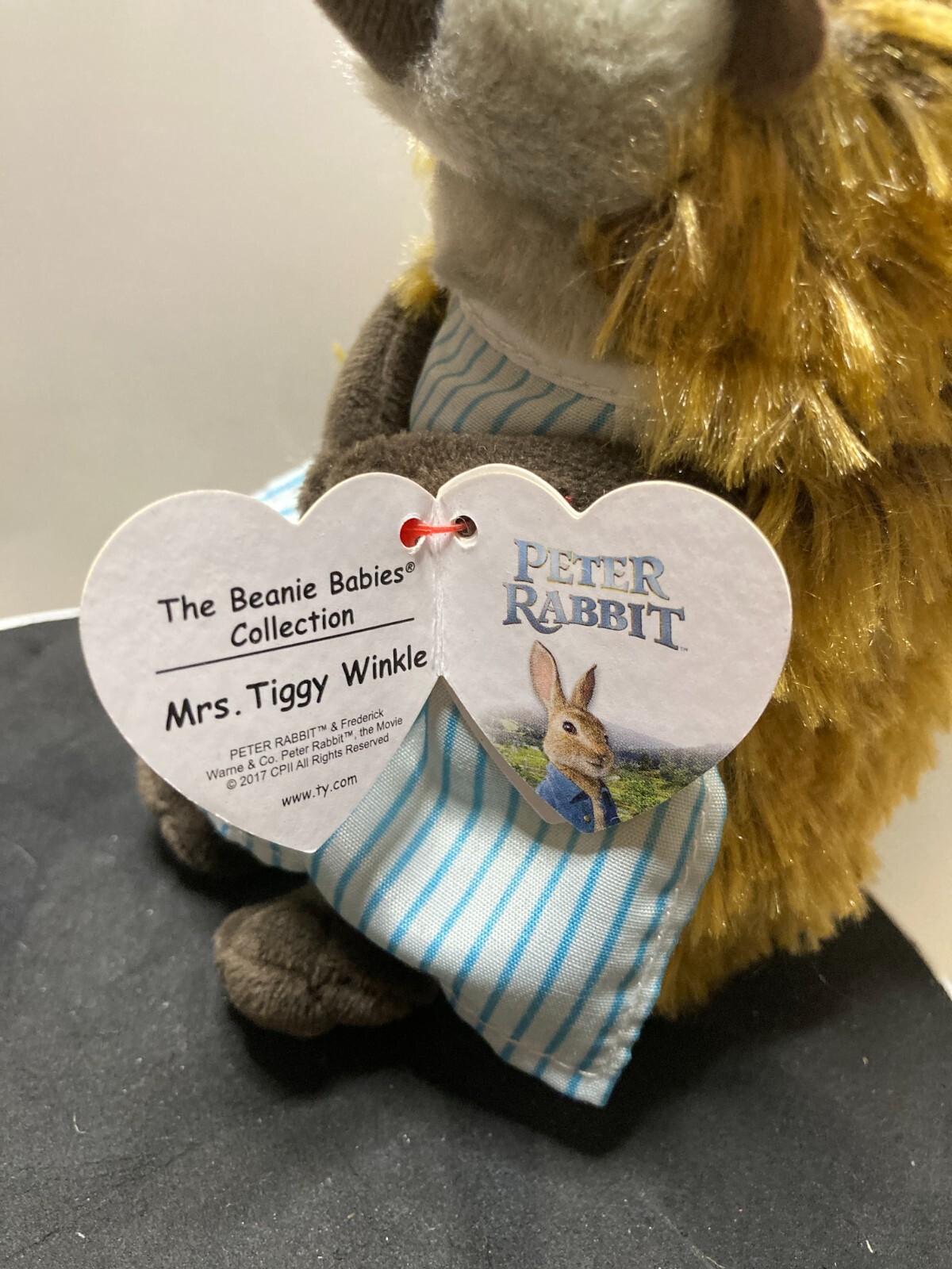 TY Original Beanies Babies Peter Rabbit Mrs Tiggy Winkle Plush Movie Edition 7" eBay