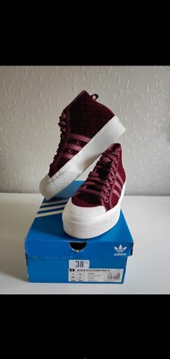 adidas platform mid nizza crimson 