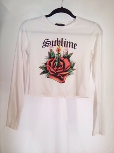 Women S Sublime T Shirt Crop Top Shirt Large Long Sleeve Forever
