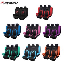 Butterfly Car Seat Covers Full Set Air Mesh Split Auto Interior Washable Lady