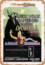METAL SIGN - Guess What Happened to Count Dracula - (1971) - Vintage Look