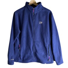Karrimor Fleece Jacket Women's Size 10 Us (14 Uk) Blue Purple Full Zip Ks-300
