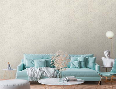 Vliestapete Tropen Farn Absrakt Metallic Bltter Creme Silber 39120-2  (4,15/1qm | eBay.de