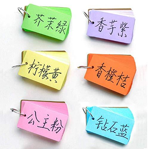 Yolistar 300 Schede Indice Colorate - Flashcards Con 3 Raccoglitori Ad Anelli, Cartoncino Rigido Antisgorno, Per Studio E Ufficio (Rosa, Giallo, Verde) - Foto 12