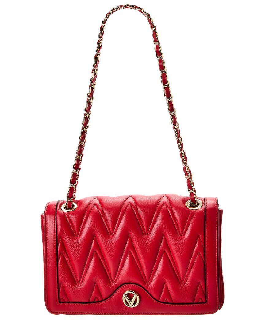 Valentino By Mario Valentino Аврора Бриллиантовая кожаная сумка через плечо женская красная