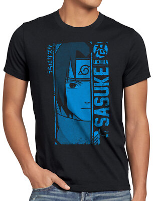 Sasuke Uchiha Herren T-Shirt ninja anime manga cosplay kakashi japan kurama ova