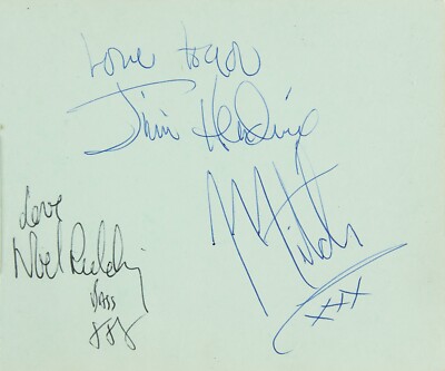 Jimi Hendrix Experience Signatures Traffic Small Faces Authentic