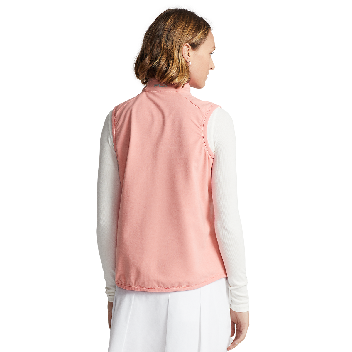 RLX Ralph Lauren Golf Print Full-Zip French Terry Vest Pink - Size