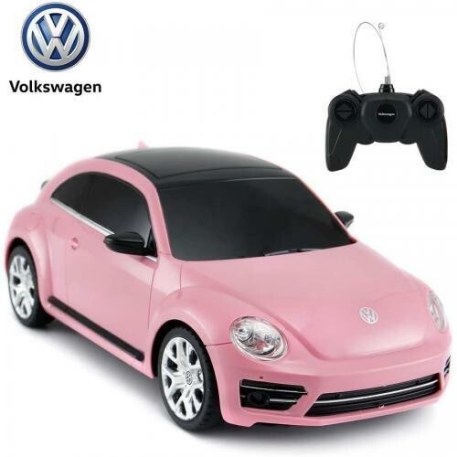 RASTAR Rc Beetle Volkswagen, 1:24 Scale Kids Remote Control Racing car, Pink Rc