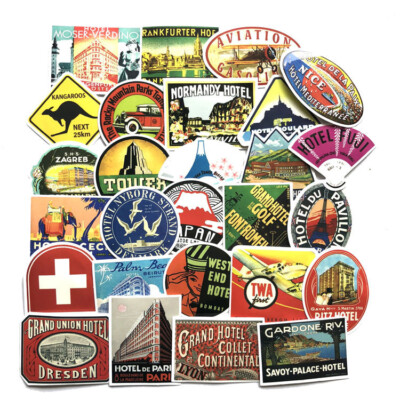   52pcs Suitcase / Travel / Holiday / Hotel Travel Style Stickerbomb - Decal