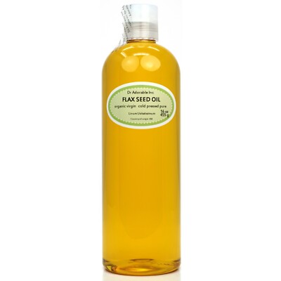 Pure Flax Seed Oil 2 oz 4 oz 8oz up to gallon Free shipping Cold Pressed 