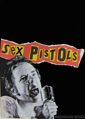 SEX PISTOLS Postcard Johnny SINGING Oliver Books Official 1994 - OB18 MINT-