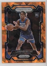 2023-24 Panini Prizm Orange Ice Prizm Leonard Miller #155 0wp8