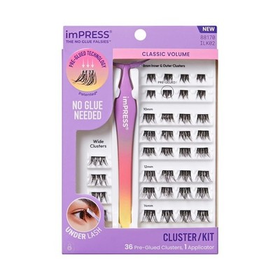 Self Adhesive Press On Eyelash Clusters Classic Volume 36 Pack False Lashes