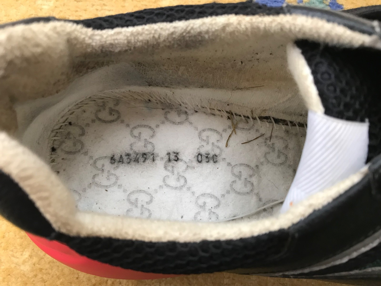 Gucci Trainers Sneaker Shoes Rhyton Black Leather Green Red Web UK 13 US 14 47 thumbnail 13