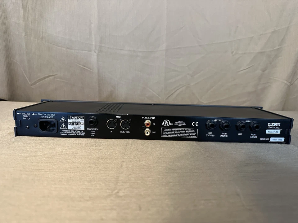 Lexicon MPX-200 Stereo Dual Effects Processor Compression Chorus Delay 24- BIT - Image 3 of 3
