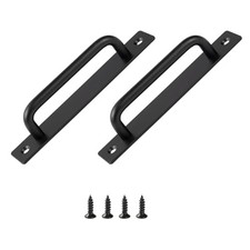 Barn Door Handle Pull, Black, 5.9in x 1.4in, 2 Pcs  Aluminum Alloy, Sliding