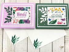 Stampin' Up! Card Kit - BERRY BOTANICAL VELLUM - All Inclusive Set of 4 Cards