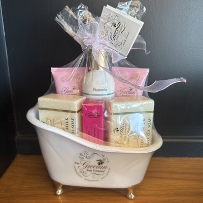 Grecian Soap Co Bath Tub Set Olive Oil Goat s Milk Soap Plumeria Lotions Company
