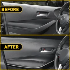 PU Leather Car Dashboard Decor Strip Sticker Moulding Line Trim Accessories