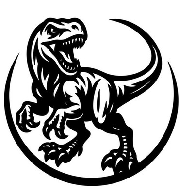 New Raptor Dinosaur Permanent Decal Sticker Black Vinyl Handmade Car Decal 6 