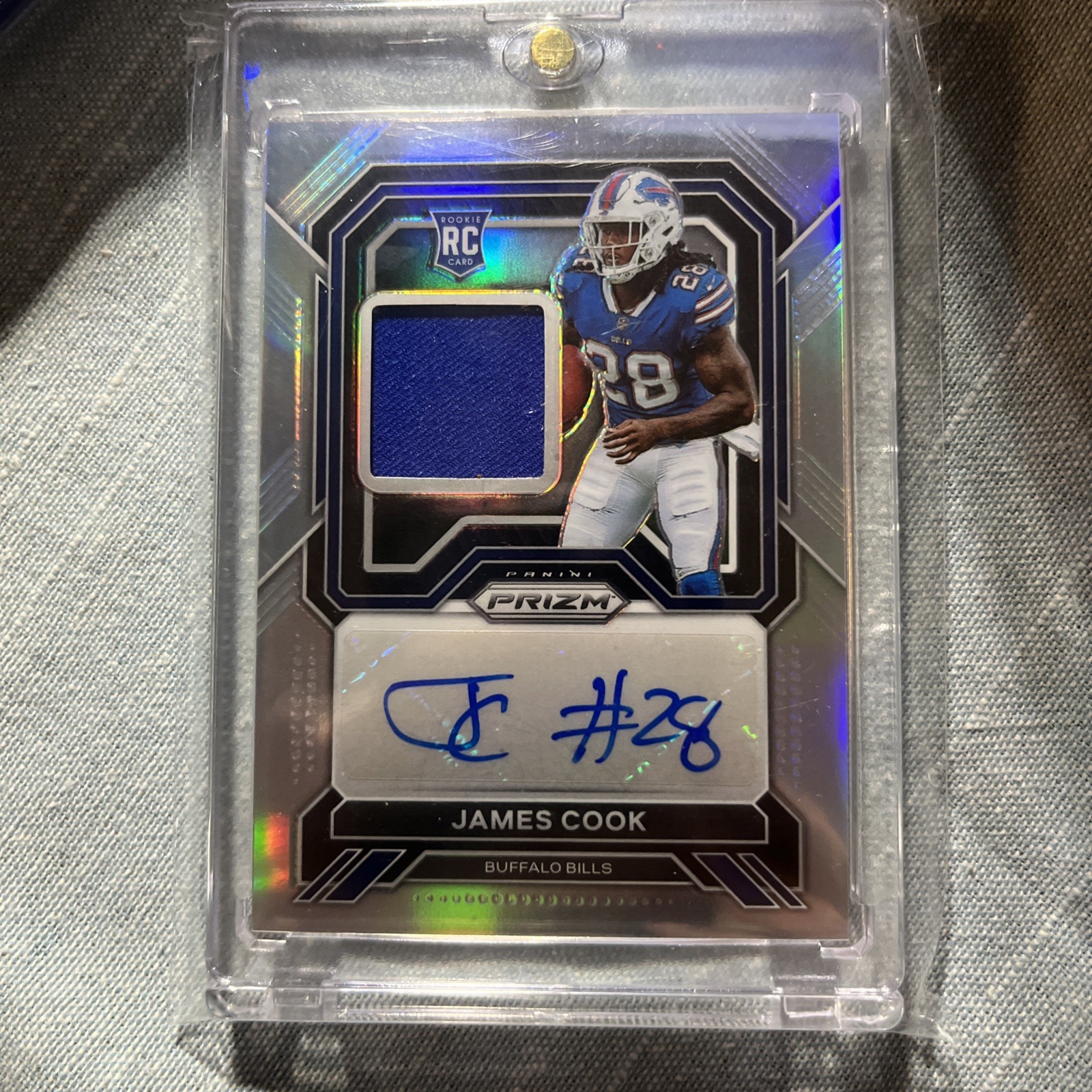 2022 Panini Prizm - Rookie Patch Autographs James Cook #RPA-JC Silver Prizm /99