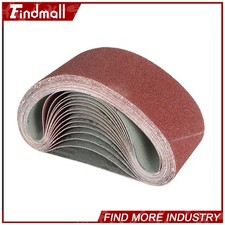 Findmall 15Pcs Mix 4" x 24" 40/80/120 Grit Aluminium Oxide Sander Sanding Belts