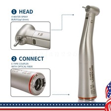 Dental 1:5 Increasing Electric Handpiece Contra Angle Fiber Optic f/NSK Bien Air