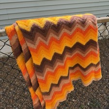 Vtg Mcm Wool Throw 37x70 Beautiful