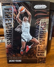 Panini 2025 Prizm WNBA Jackie Young Fireworks Insert #4 Las Vegas Aces