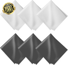 Microfiber Cleaning Cloths 6 Pack – 6X7 Inch Lint-Free Lens & Screen Cleaner – E
