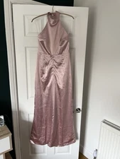 Ladies True Decadence Pink Satin Jumpsuit Backless Trouser PlaySuit Size 10