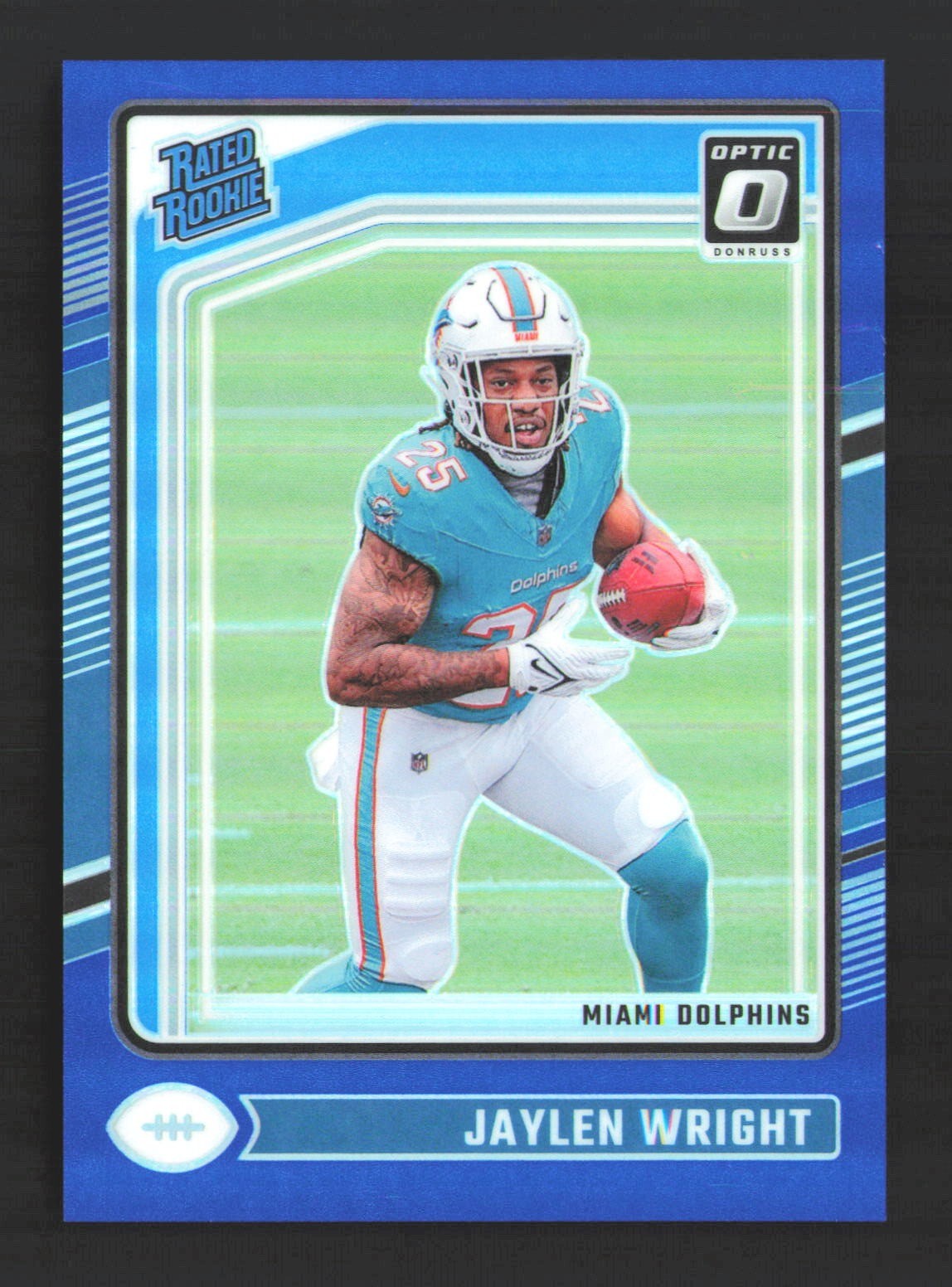 2024 Donruss Optic #249 Jaylen Wright Blue #/199 Rookie