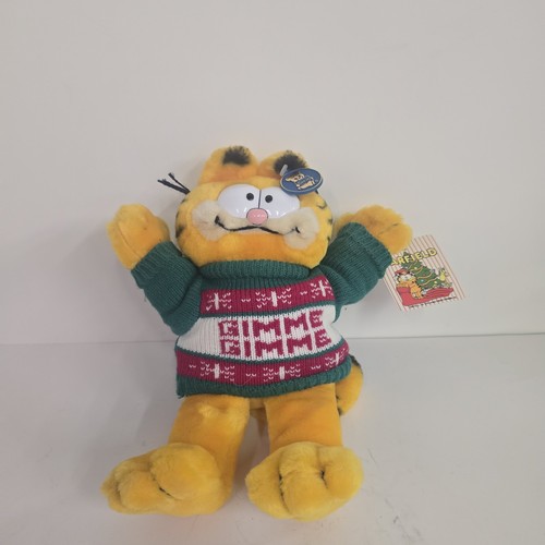 Vintage Dakin Garfield The Cat Gimme Gimme Plush Sweater Jim Davis
