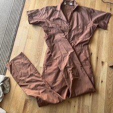 Big Ben by Wrangler KHAKI Short Sleeved Coverall Jumpsuit Size Small Long USA