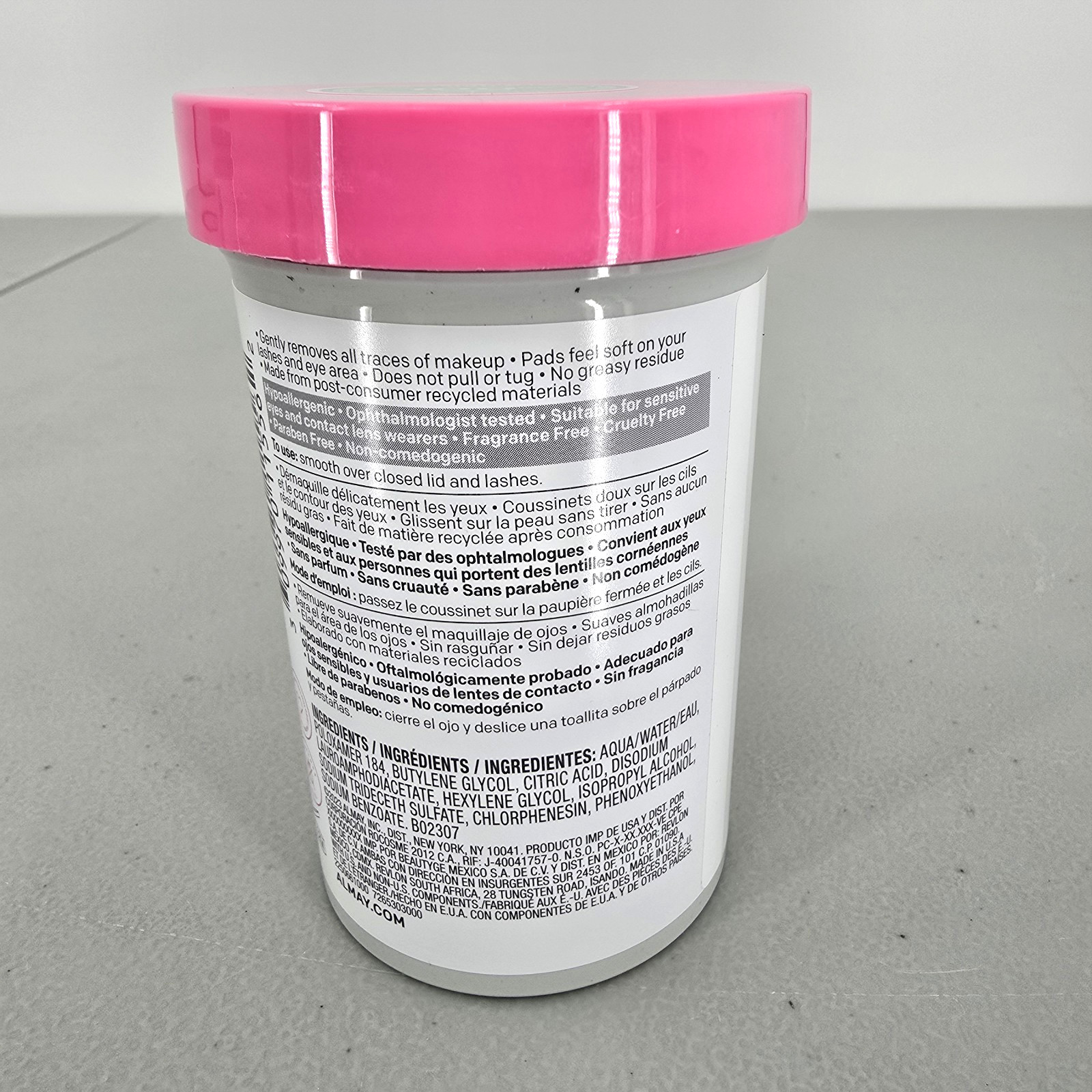 Almay Biodegradable Oil Free Micellar Eye Makeup Remover Pads 120 Set 2 Pack