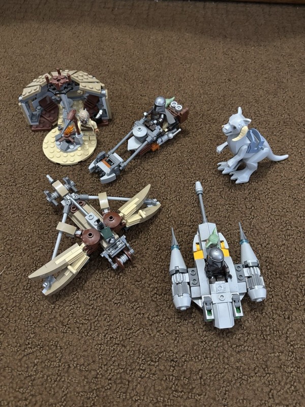 LEGO CRAZY MANDOLORIAN SETS CHEAP IN GREAT CONDITION LOT OF 3 With Minifigs