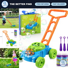 Bubble Lawn Mower for Toddlers 1-3, Outdoor Bubble Machine, Pretend Play Toys fo
