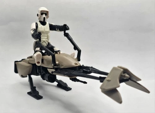 Vintage Kenner Star Wars 1983 ROTJ Speeder Bike Biker Scout Missing Blaster