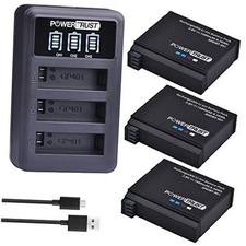 3Pcs AHDBT-401 Battery for Gopro Hero 4 AHDBT401 AHBBP-401 AHDBT 401 Digital