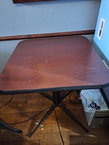 Wood Top Pedestal Table (24" x 24" x 30")  Local pickup ONLY 64052