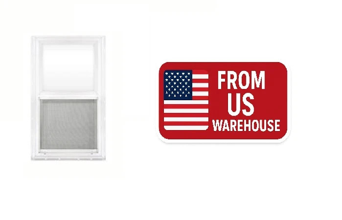 Kinro 30" x 40" White Vinyl Vertical Sliding RV Mobile Home Replacement Window.