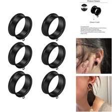 Cisyozi DIY Tunnels Plugs Gauges Earrings Ears 1 Inch 316L Surgical Stainelss